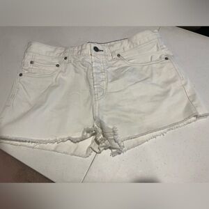 We the free. Free people white denim shorts. Size. 31 never worn.